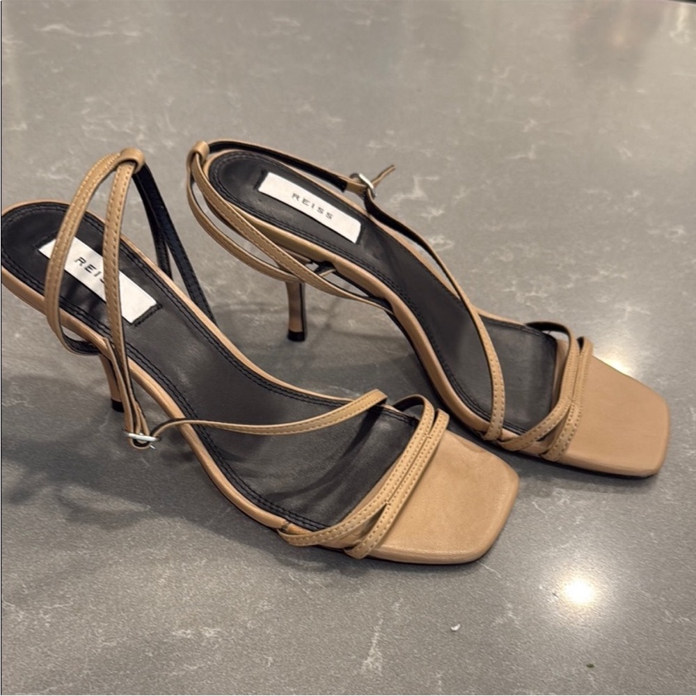Reiss Camel Strappy Heels